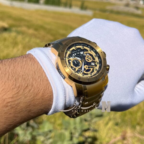 ساعت مچی مردانه بولگاری سه موتوره طلاییBvlgari3887_G